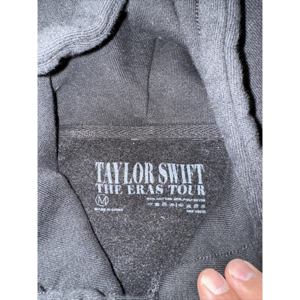 Taylor Swift The Eras Tour Black Hoodie Size-Official Merchandise Mens Medium - Picture 3 of 5